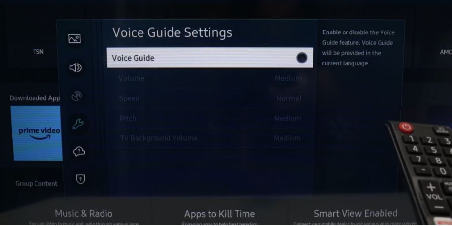 Cách tắt giọng nói trên tivi Samsung