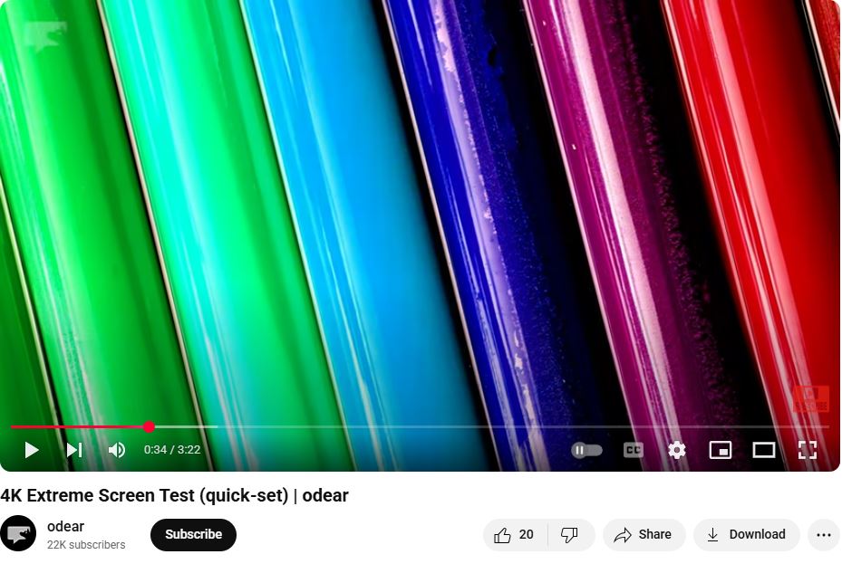 kiểm tra màn hình tivi 4K