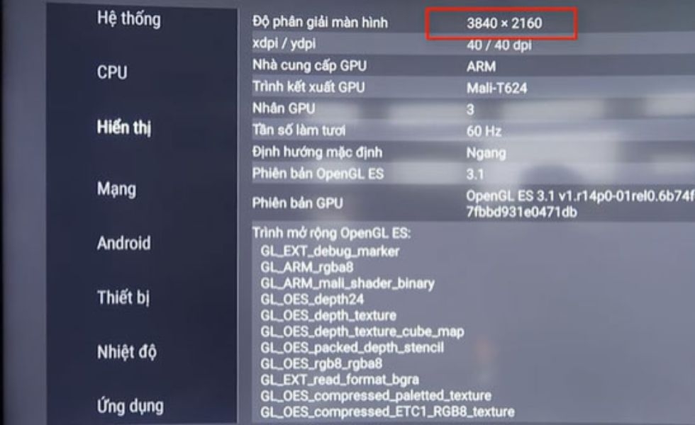 kiểm tra màn hình tivi 4K