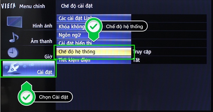 reset tivi panasonic