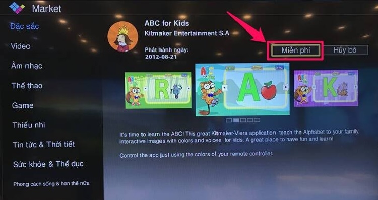 Tải ứng dụng trên Smart tivi Panasonic