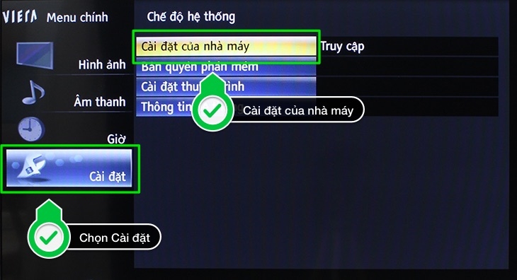 Tivi Panasonic bị đen nửa màn hình