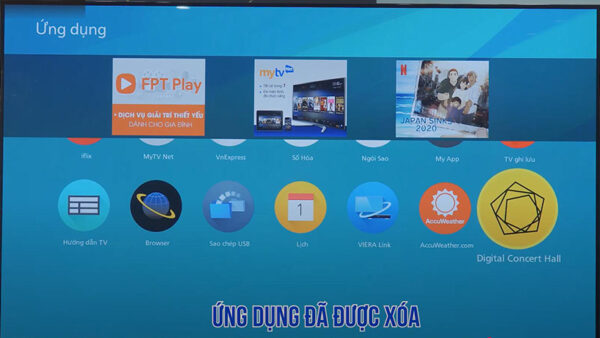 Cách xóa ứng dụng trên tivi Panasonic
