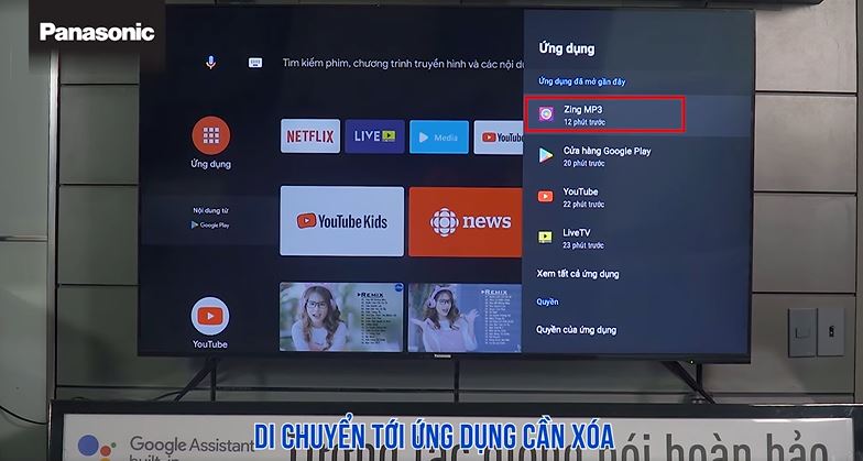 Cách xóa ứng dụng trên tivi Panasonic