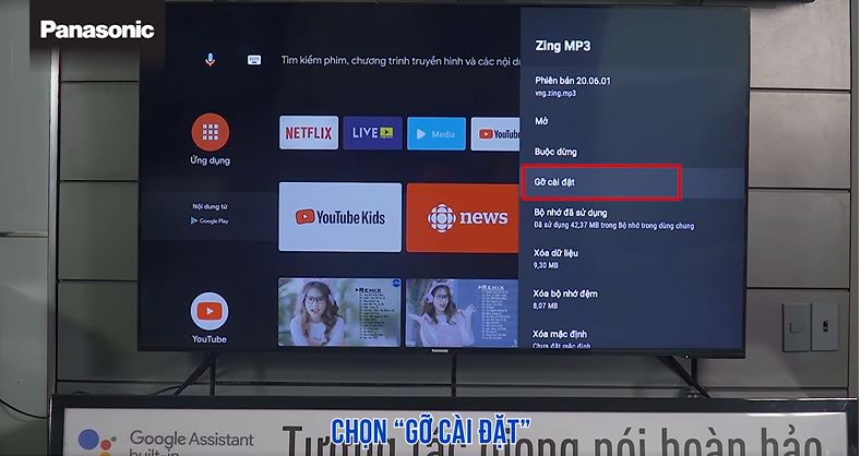 Cách xóa ứng dụng trên tivi Panasonic