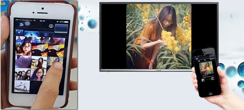 Chia sẻ hình ảnh từ Iphone lên tivi Panasonic