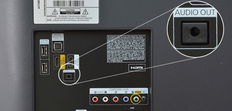 Kết nối tivi Panasonic với loa qua cổng AV