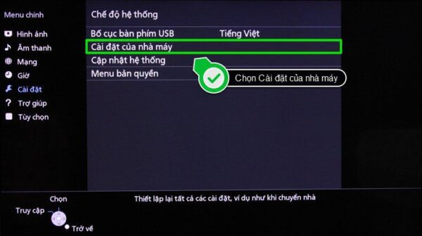 Cách reset smart tivi Panasonic