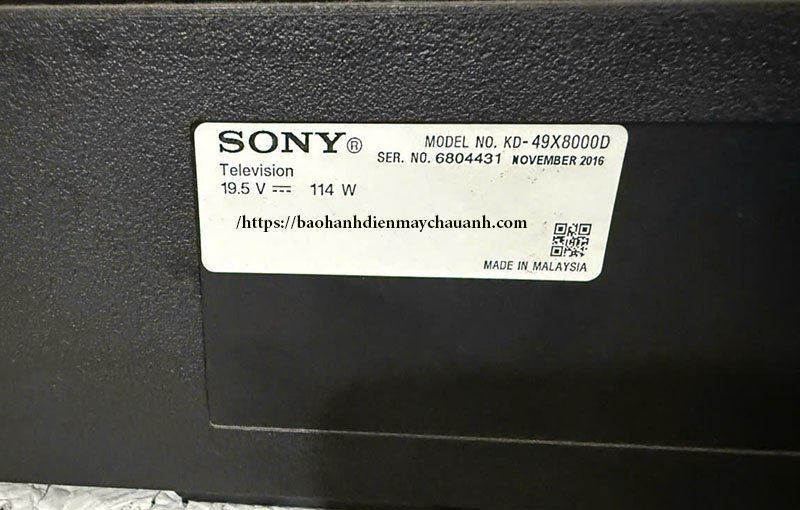 Thay màn hình tivi Sony 49 inch