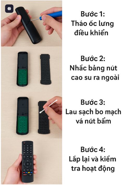 Remote tivi Panasonic bị liệt nút