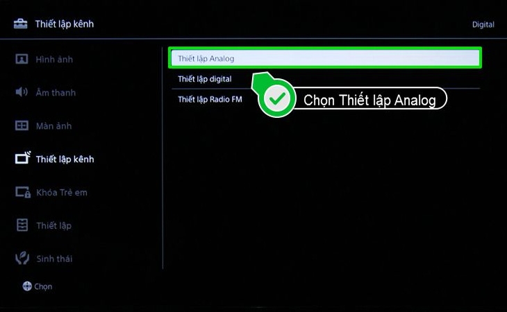 Dò kênh trên tivi Hisense