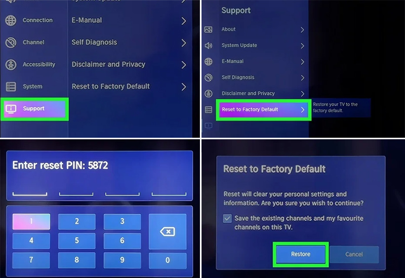 Cách reset tivi Hisense