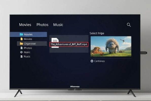 Xem nội dung usb trên tivi Hisense