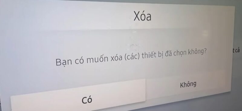 Xóa lịch sử kết nối thiết bị trên tivi Hisense